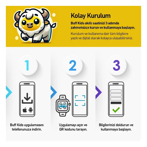Buff Kids Watch Adventure Mavi Akıllı Çocuk Saati - Görsel 3