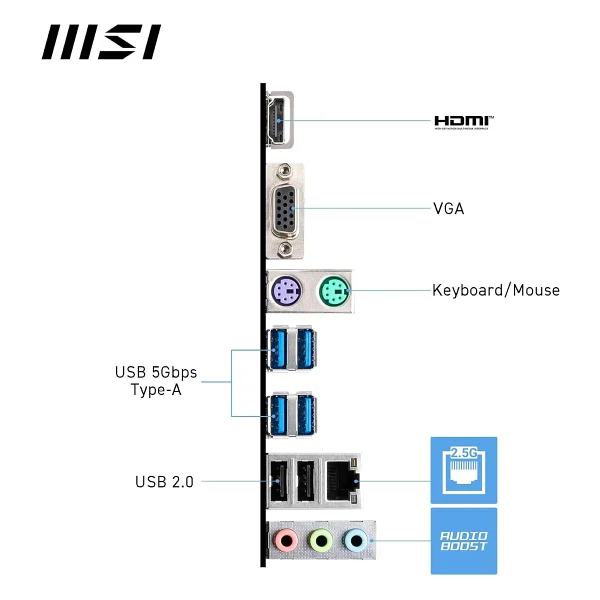 MSI Pro A620M-B AMD AM5 DDR5 Micro ATX Anakart - Görsel 6