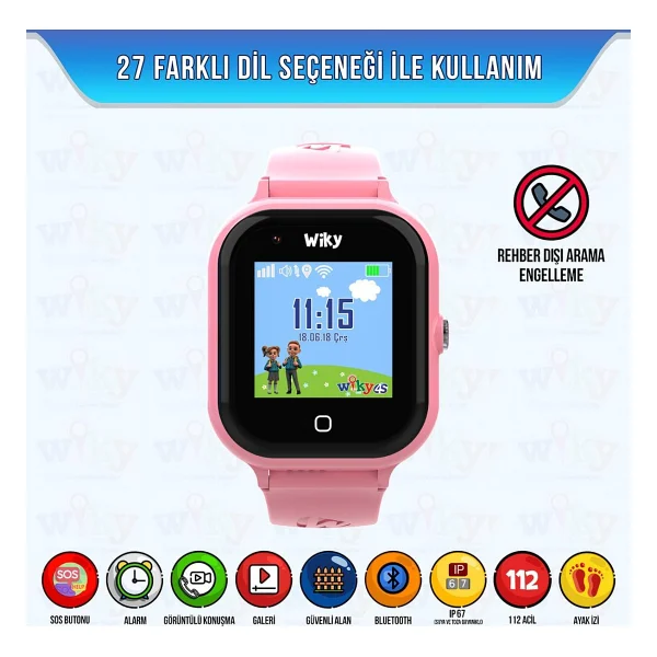 Wiky Watch 4s Pembe Akıllı Çocuk Saati - Görsel 5