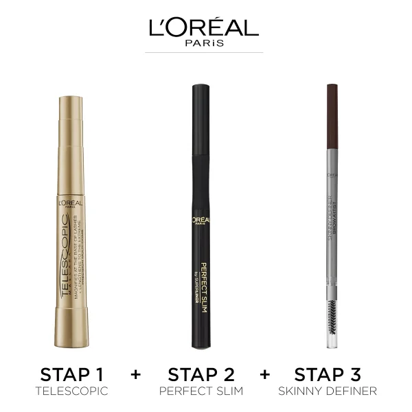 L'Oreal Paris Telescopic Maskara - Siyah & Revitalift Clinical SPF 50+ Günlük Yüksek UV Korumalı Yüz Güneş Kremi 50 ml Set - Görsel 5