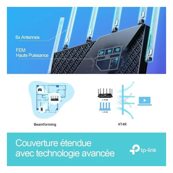 Tp-Link Archer Ax73 4 Port 5400 Mbps Router - Görsel 5