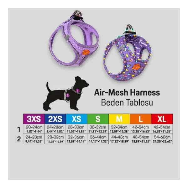 Pawstar Siyah Air-Mesh Göğüs Tasması Kedi Köpek Göğüs Tasması Siyah 3xs - Görsel 5