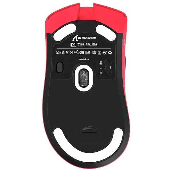 Attack Shark R1 Superlight Kırmızı Optik Kablolu/Kablosuz Oyuncu Mouse - Görsel 9