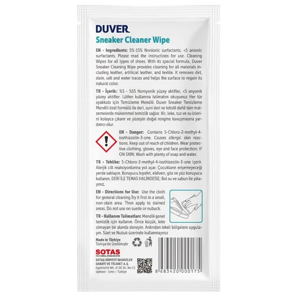 Duver 5 Adet Ayakkabı Temizleme Mendili - Görsel 3