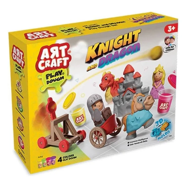 Art Craft Şövalye Ve Ejderha Oyun Hamuru Seti 280 Gr 03848 - Görsel 2