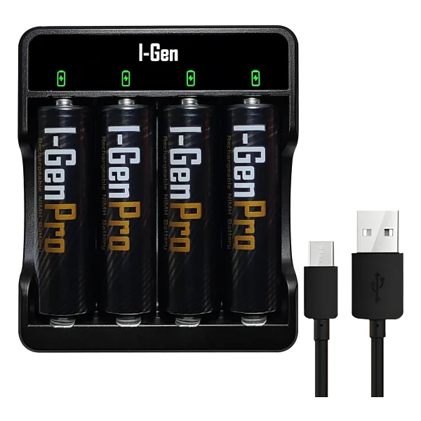 I-Gen G429 Usb Pil Şarj Aleti + Pro 2950 mAh 4'lü AA Kalem Pil - Görsel 2