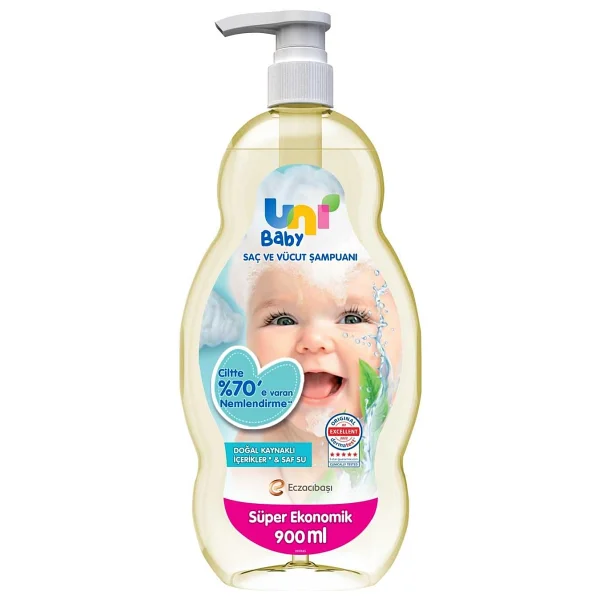 Uni Baby Saç Ve Vücut Şampuanı 900 Ml - Görsel 4