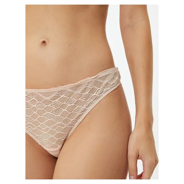 Koton Kadın Normal Bel Desenli Brazilian Külot, Pembe (258), XS - Görsel 3