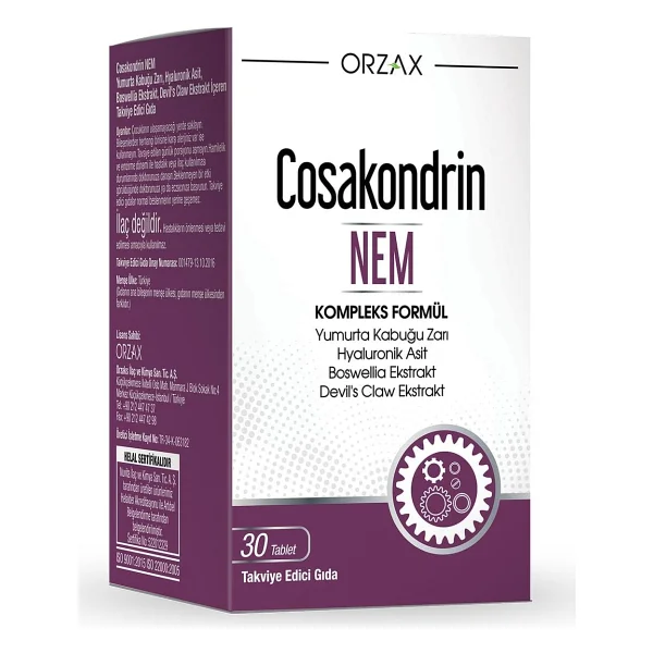 Orzax Cosakondrin Nem 30 Tablet - Görsel 4
