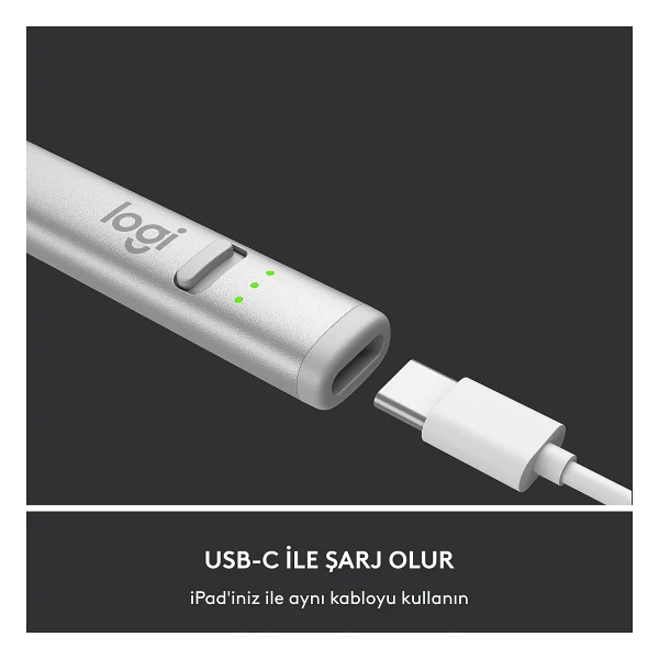 Logitech Crayon USB-C 914-000074 iPad Tablet Kalemi - Görsel 8