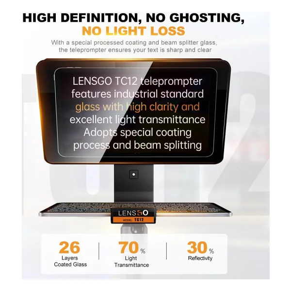Lensgo Tc12 12.9" Teleprompter - Görsel 7