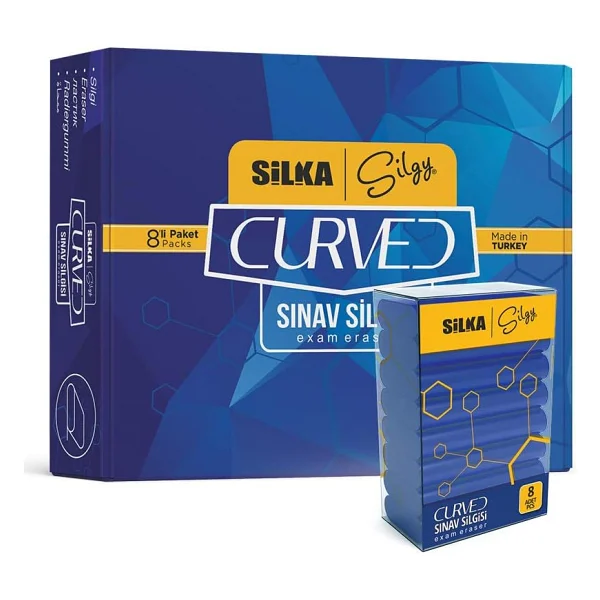 Silka Sg53 Curved 8'li Sınav Silgisi - Görsel 2