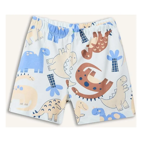 DeFacto%100 Pamuk Dinozor Baskılı 2'li Pijama Takımı Erkek Bebek - Görsel 9