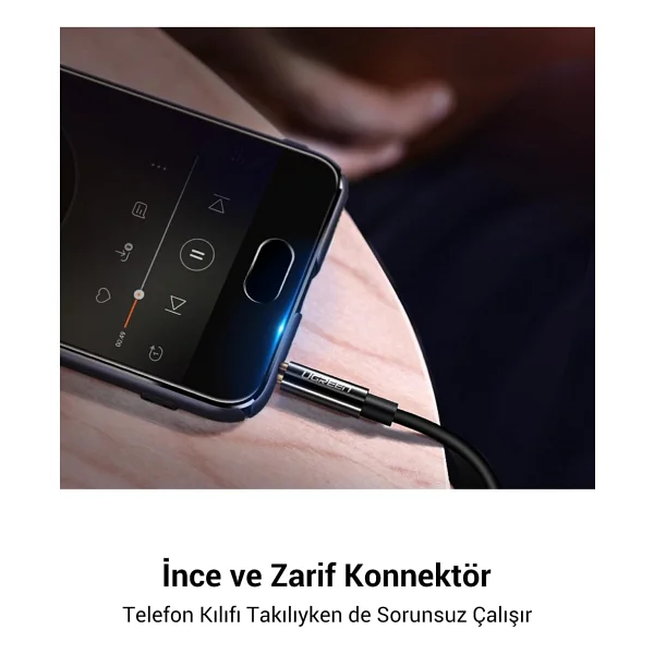 Ugreen 3.5mm 2'li Aux Kulaklık Çoklayıcı Beyaz - Görsel 6