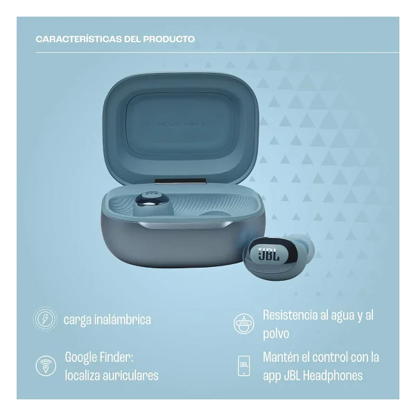 Jbl Live Buds 3 ANC TWS Mavi Kulak İçi Bluetooth Kulaklık - Görsel 2