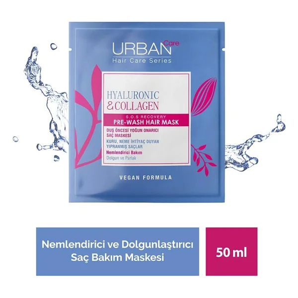Urban Care Hyaluronic Acid & Collagen Duş Öncesi Saç Bakım Maskesi 50 Ml - Görsel 2