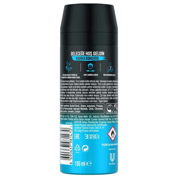 Axe Ice Chill 150 ml Erkek Deodorant - Görsel 10