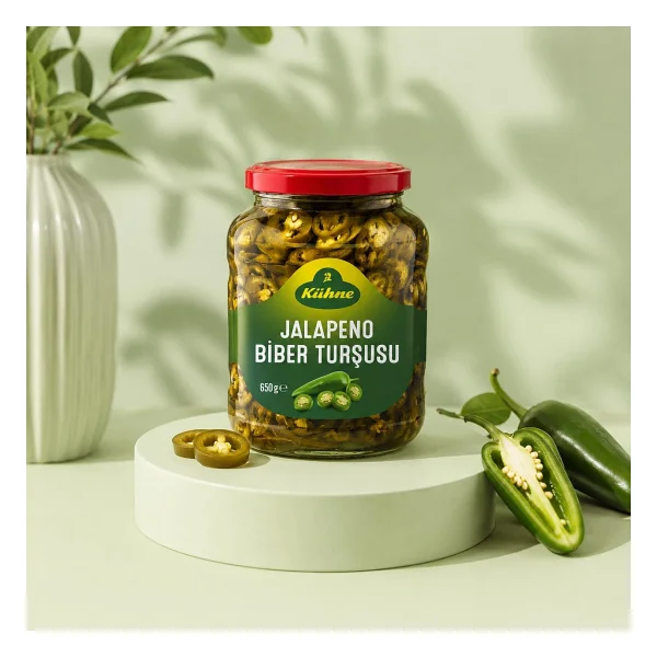 Kühne Jalapeno 650 gr Dilimli Biber Turşusu - Görsel 3