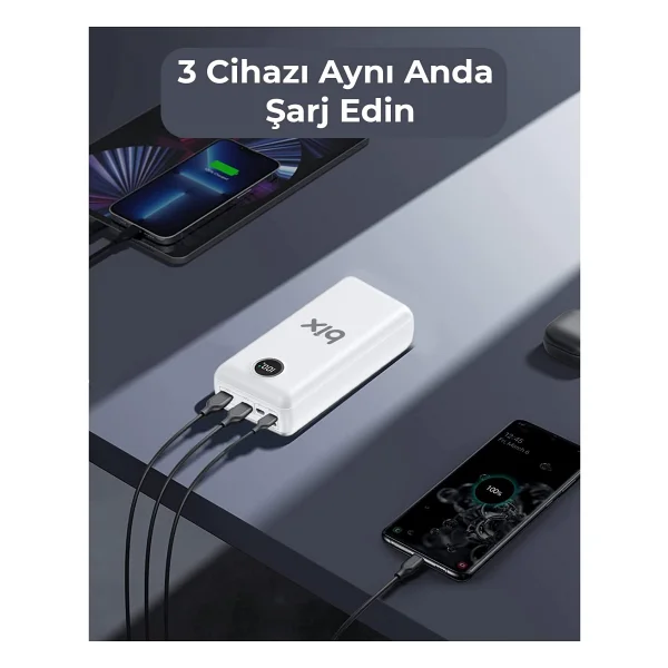 Bix Pb201 20000 mAh Hızlı Şarj Powerbank - Görsel 6