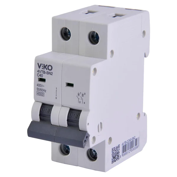 Viko 4vtb-2c40 Otomatik Sigorta 4,5ka C Tipi 2 Kutup 40a - Görsel 3