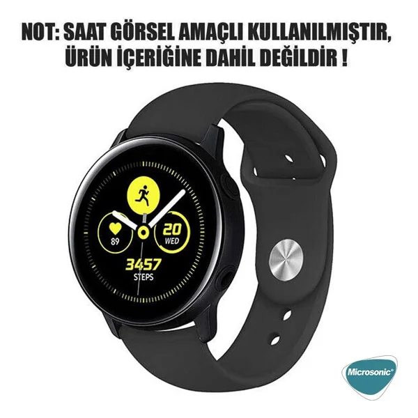 Microsonic Huawei Watch GT 3 46mm Silicone Sport Siyah Kordon - Görsel 2