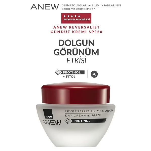 Avon Anew Re versalist Plump & Smooth Gündüz Kremi SPF20 50 Ml. İkili Set - Görsel 3