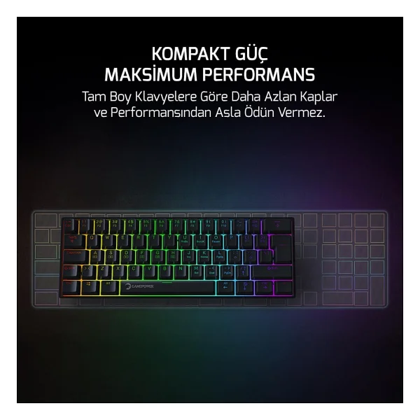 Gamepower Lyra 60m RGB Tkl Red Switch Kablolu Mekanik Oyuncu Klavyesi - Görsel 6