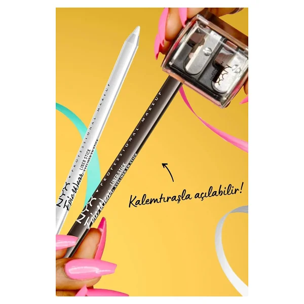 NYX Professional Makeup Epic Wear Liner Sticks Göz Kalemi - Pure White - Beyaz - Görsel 3