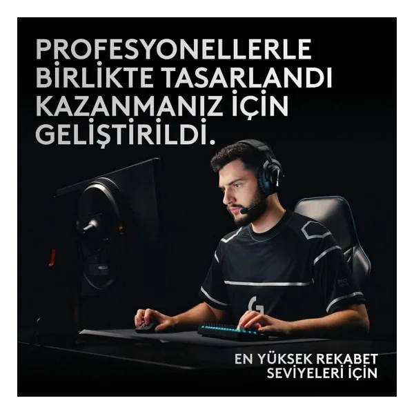 Logitech G Pro X 60 920-011930 RGB %60 TKL Tactile Switch Kablolu/Kablosuz Mekanik Oyuncu Klavyesi - Görsel 4