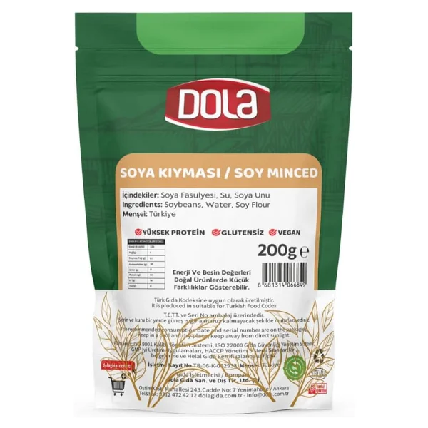 Dola Glutensiz Soya Kıyması 200 Gr - Görsel 2