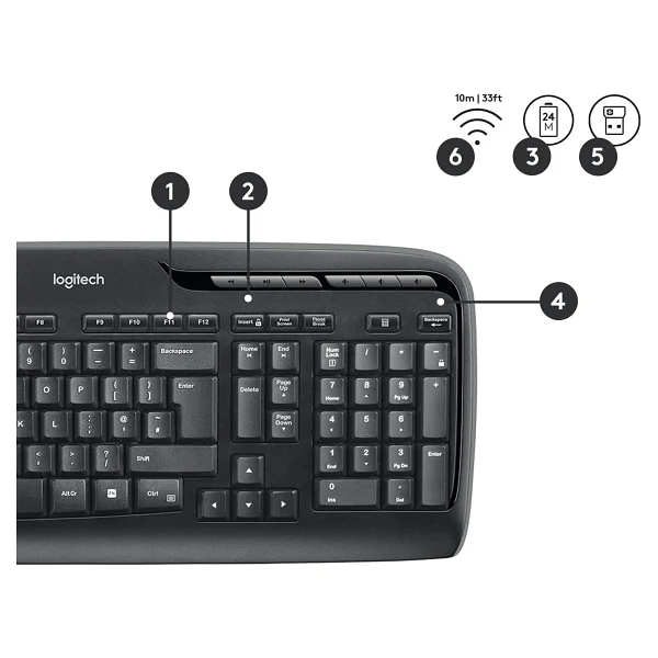 Logitech Mk330 920-003988 Kablosuz Klavye Mouse Seti - Görsel 6