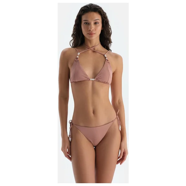 Dagi Kadın Spagetti Bikini Alt, Örme, Kahverengi, 42 - Görsel 2
