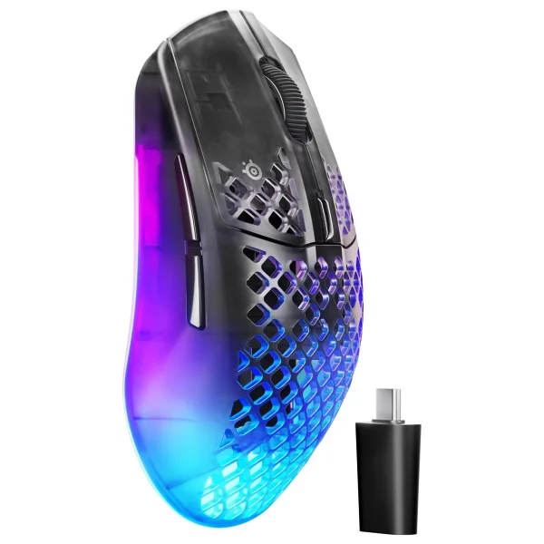 Steelseries Aerox 3 Wireless Gen 2 4K Ghost RGB Şarjlı Ergonomik Optik Kablosuz Oyuncu Mouse - Görsel 9