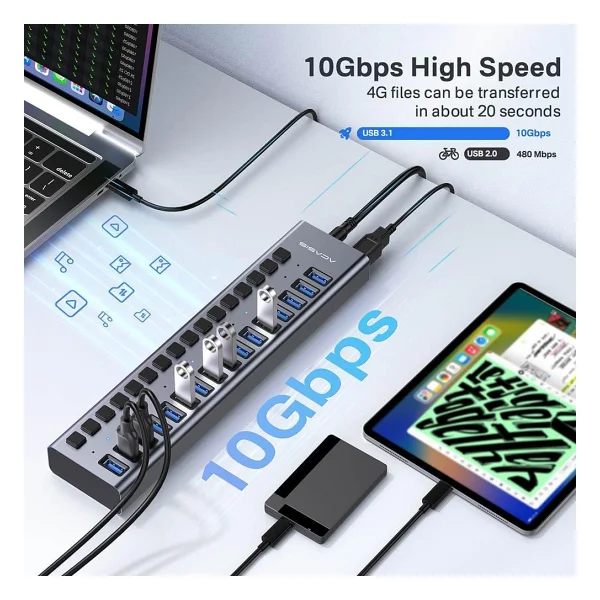 Acasis Ac-Hs716 16 Port USB Çoğaltıcı - Görsel 4
