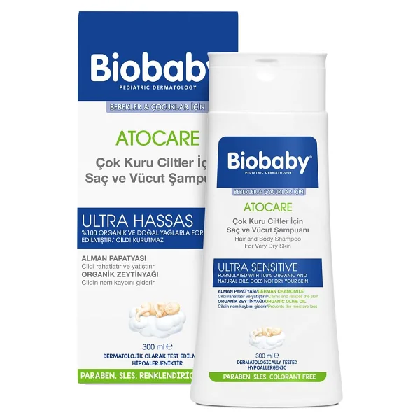 BioBaby Atopik Ciltler İçin Bebek Saç ve Vücut Şampuanı 300 ml - Görsel 2
