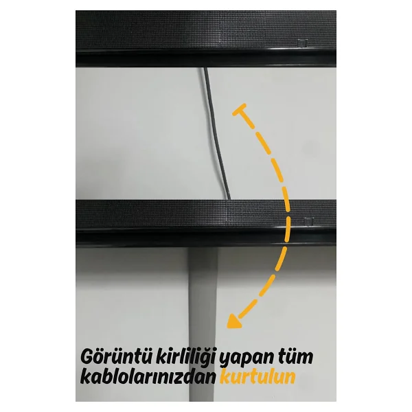 1m Kendinden Yapışkanlı 50x12mm Gri Balık Sırtı Kablo Kanalı - 1 Metre - Görsel 6