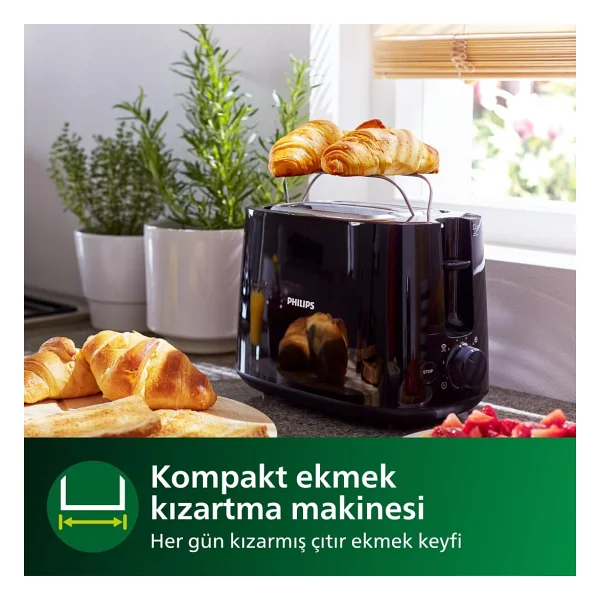 Philips Hd2581/90 Siyah Daily Collection Ekmek Kızartma Makinesi - Görsel 5