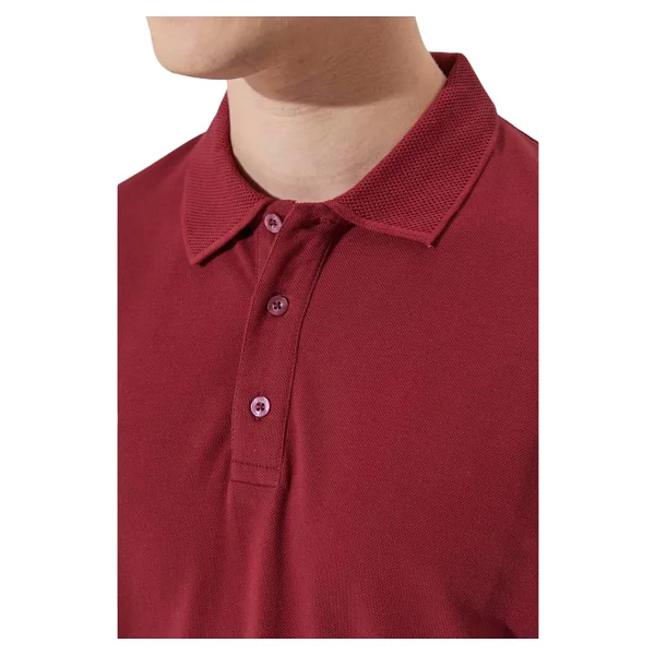 Altınyıldız Classıcs Slim Fit Dar Kesim Polo Yaka %100 Pamuk Kısa Kollu Tişört, Renk Bordo, Beden M - Görsel 7