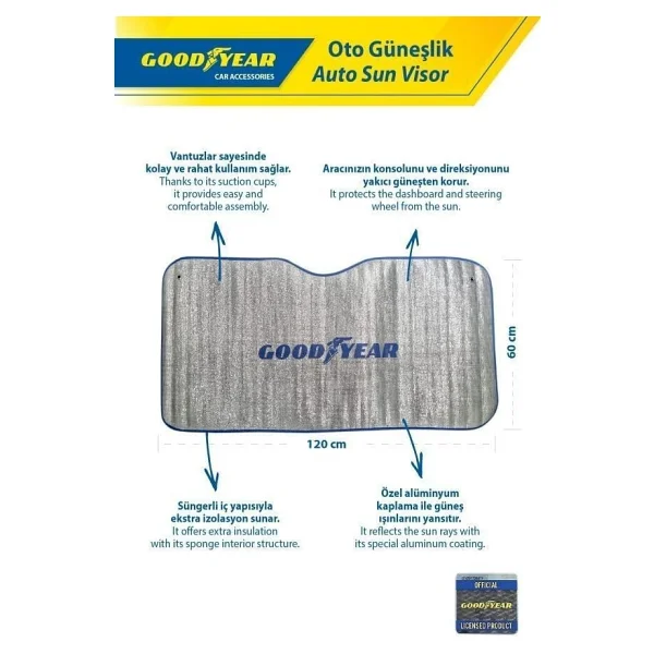 Goodyear 401014 Araba Güneşlik - Görsel 4