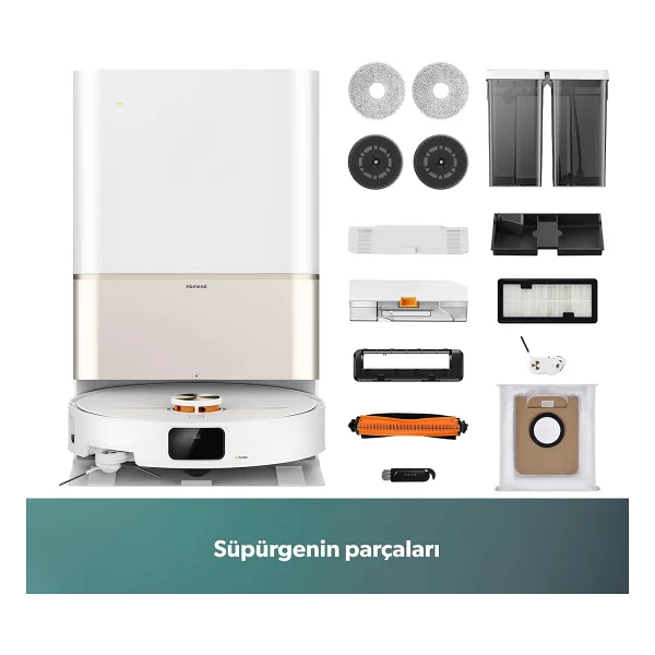 Homend Alex 50 Pro Çöp İstasyonlu Akıllı Robot Süpürge - Görsel 9