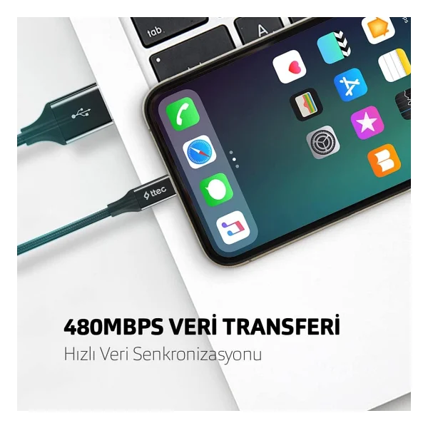 Ttec Alumicable 2dk16 1.2 M USB To Lightning Şarj Kablosu - Görsel 5