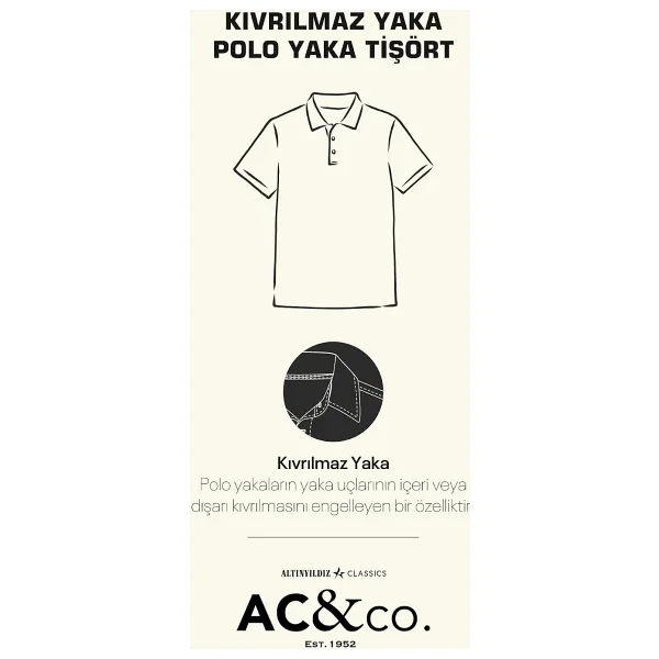 Altınyıldız Classıcs Slim Fit Dar Kesim Polo Yaka%100 Pamuk Kısa Kollu Tişört, Renk Nar Çiçeği, Beden M - Görsel 5