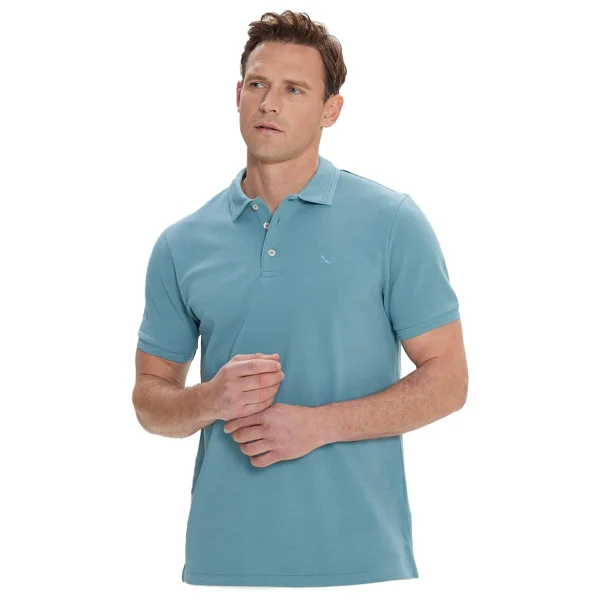 ALTINYILDIZ CLASSICS Erkek Açık Mavi Slim Fit Dar Kesim Polo Yaka%100 Pamuk Kısa Kollu Tişört, Açık Mavi, L - Görsel 5