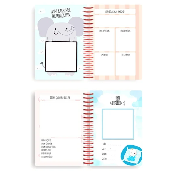 LE COLOR Bebek Anı ve Anne Hamile Albümü Kız+ 241 Sticker - Görsel 6