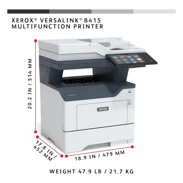 Xerox Versalink B415v_dn Wi-Fi + Tarayıcı + Fotokopi + Faks Mono Çok Fonksiyonlu Lazer Yazıcı - Görsel 2