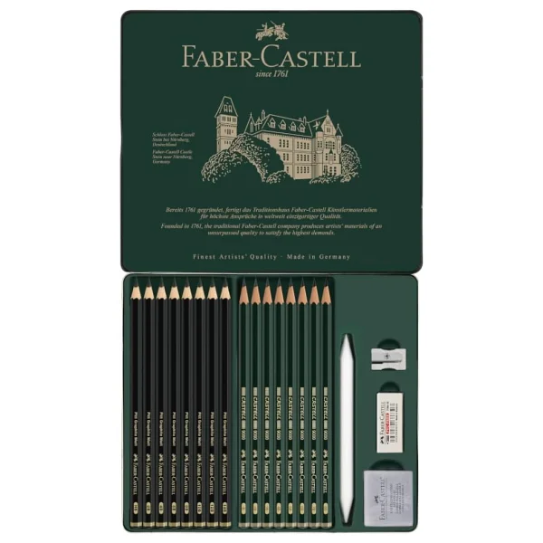 Faber-Castell 9000 Pitt Graphite Matt 20'li Dereceli Kalem Seti - Görsel 2