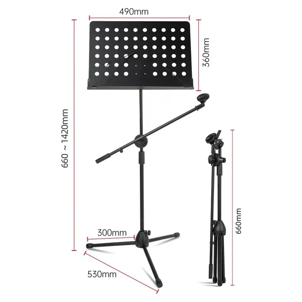 Lastvoice NT-110 Mikrofon ve Şef Nota Standı Sehpası İkisi Bir Arada - Görsel 2