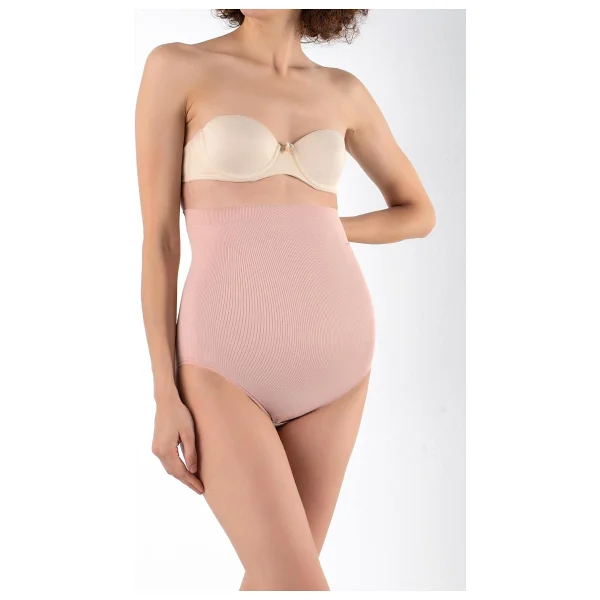 Doremi Yüksek Bel Çıtçıtlı Hamile Slip Pembe S-M - Görsel 2