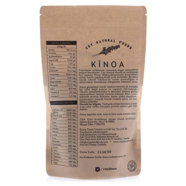 Cey Natural Foods Kinoa 500 Gr - Görsel 2