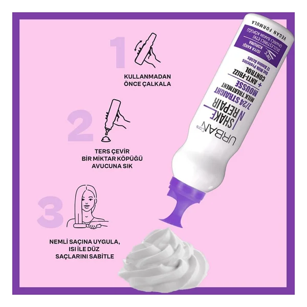 Urban Care Shake N Repair 7/24 Straight 150 Ml Saç Köpüğü - Görsel 5
